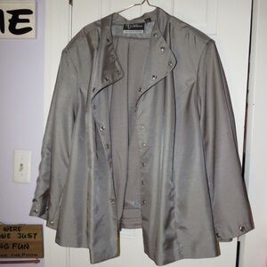 Gray Suit with Metal Detail